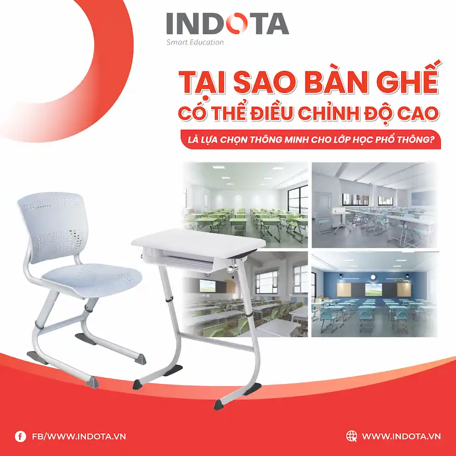 Tại sao bàn ghế có thể điều chỉnh độ cao là lựa chọn thông minh cho lớp học phổ thông?